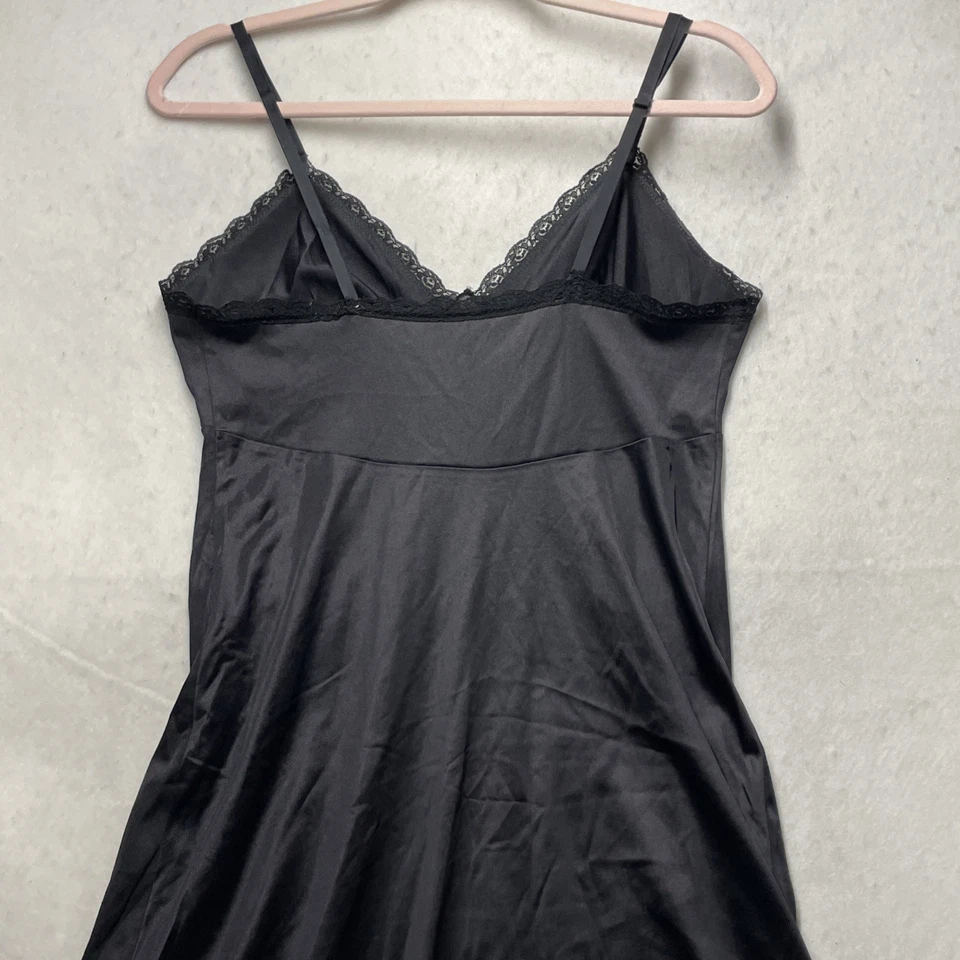 Vestido de encaje con volantes negros de colección años 50 lencería sin cordones coqueta de nailon babydoll cabaña Foto 3 de 4