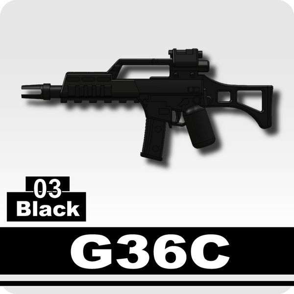 G36C Assault Rifle compatible with toy brick minifigures German