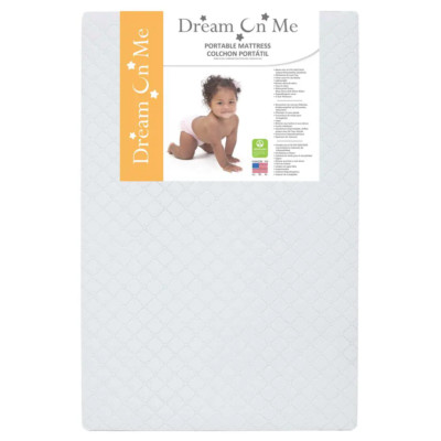 Baby Mini Crib Portable Mattress 3'' Firm Waterproof Bed Infant Safe Sleep 38X24