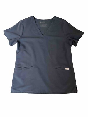 FIGS Women's Scrub Top Technical Collection Size Medium Casma Three Pocket Gray
