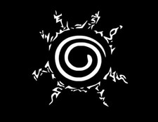 Calcomanía adhesiva Naruto Nine Tail Fox Seal Symbol Anime Naruto "八卦の封印式"