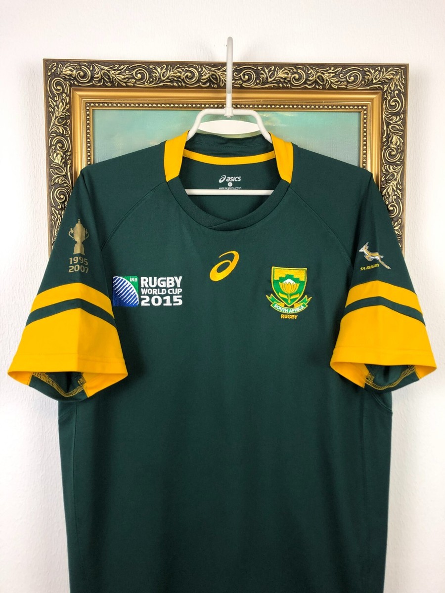 Asics South Africa Rugby World Cup Jersey Shirt Rare Mens Trikot
