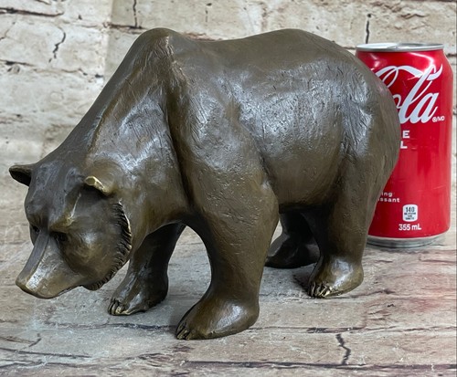 Handcrafted Detailed Bronze Beauty Animal Bear Bronze Sculpture Home Decor - Picture 2 of 10