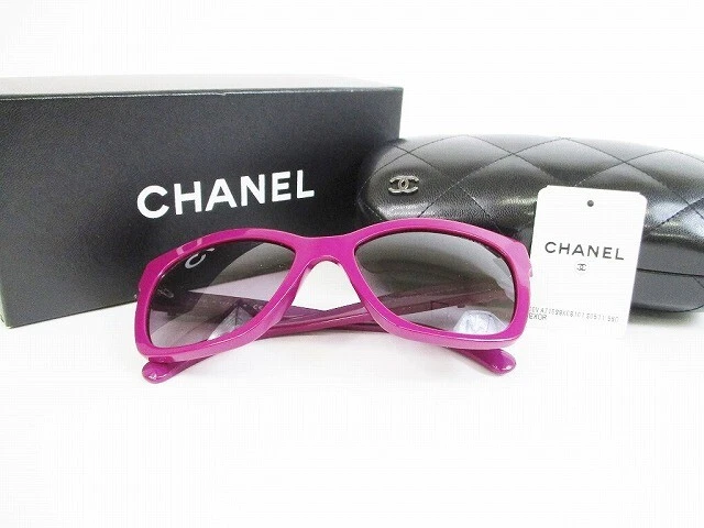 CHANEL 5313-A c.1505/S1 Sunglasses 56-18 140 Purple Plastic Women Italy  Made 328