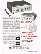 1966 Sencore LO-BOY Color Bar Generator TV Radio Hi-Fi Service Vintage Print Ad 