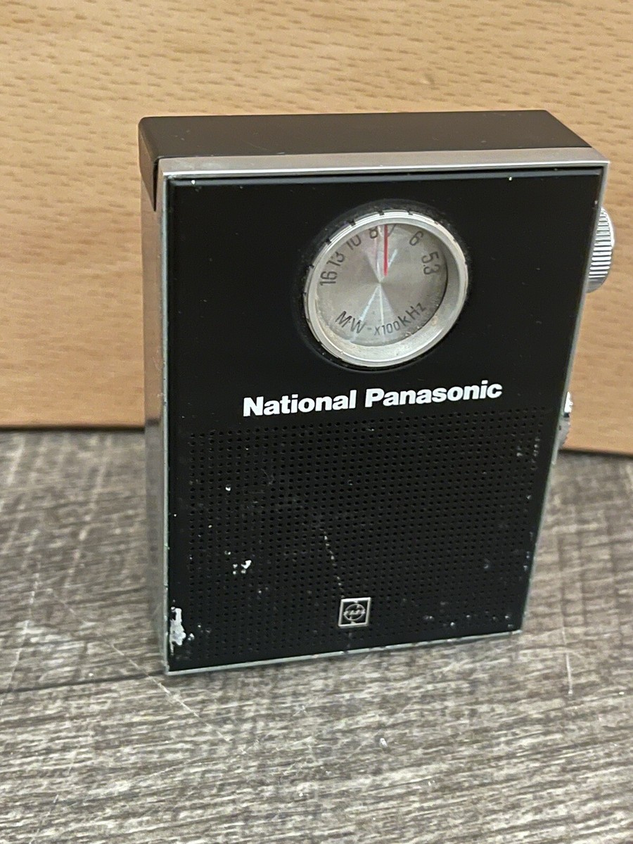 R-155　NATIONAL PANASONIC ナショナル パナソニック Vintage National Panasonic R-155 Black Pocket Radio - Not Working