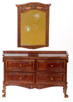 1:12 Puppenstube CHATEAU LORRAINE SPIEGEL - SCHMINKTISCH P6019