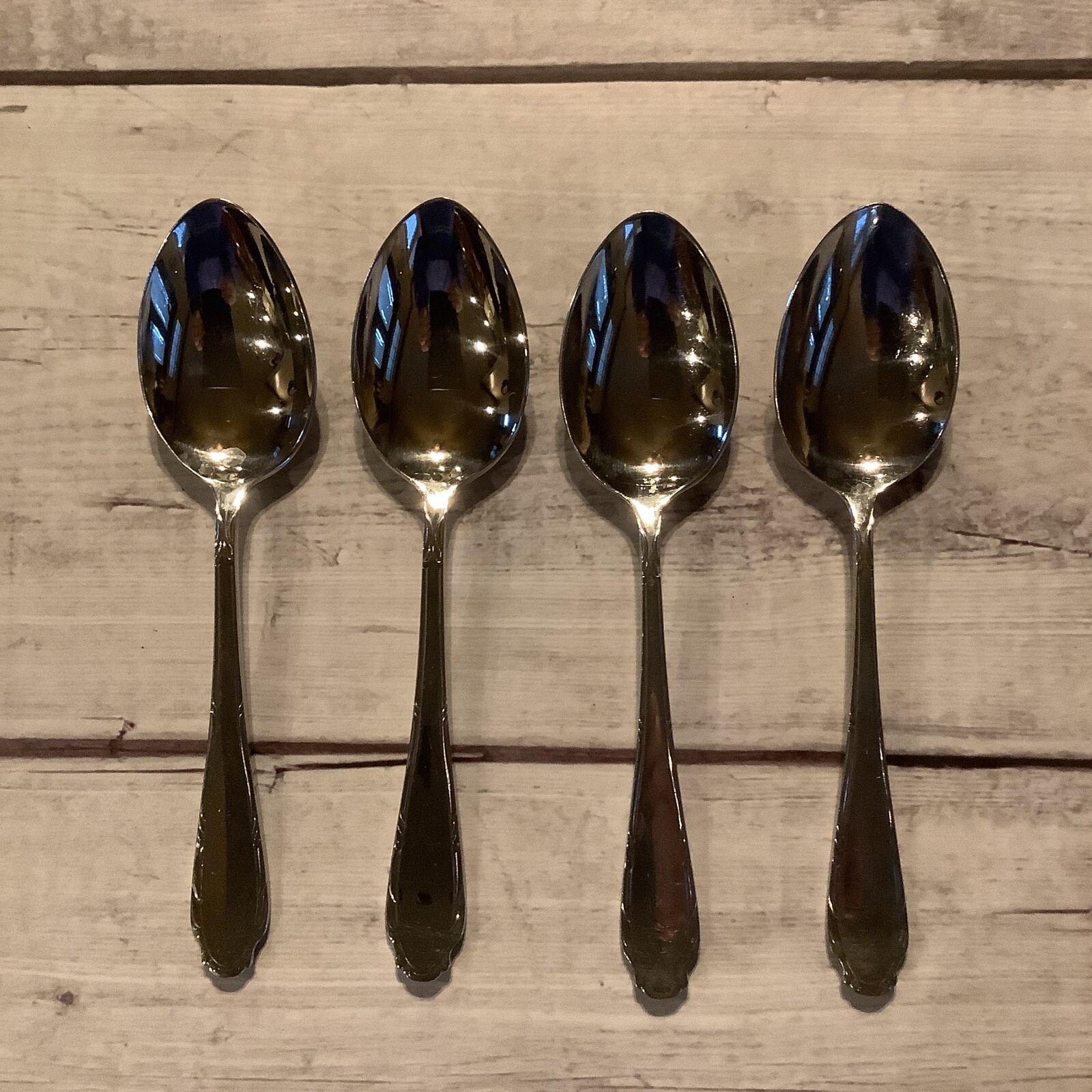 4 Coreling Princess Beatrix Stainless Flatware Holland Teaspoons Lot 2