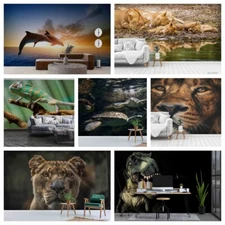 3D Animals Background Self-adhesive Wallpaper Removable Wallpaper Wall Mural