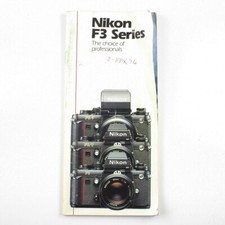 Nikon F3 Series - The Choice of Professionals - Vintage Brochure Booklet 1985