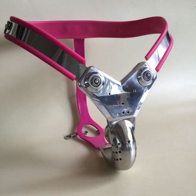 Keuschheitsgürtel-für-Männer-aus-Edelstahl-Einstellbar-Durchbohrt-EMCC-Chastity