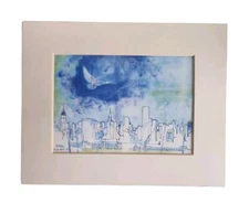 My Peace I Give by Jennifer Buell 2008 Watercolor, Ink, Photo Collage NYC 7"x5"