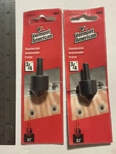 Vermont American 16645 High Speed Steel Countersink 3/4" 82 Degree  Lot Of 2