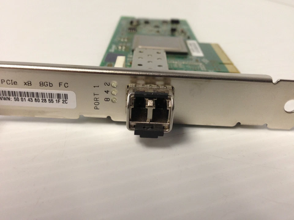 HP 81Q QLogic QLE2560 8GB 1-Port High Profile FC HBA w/ SFP 489190-001 AK344A - Image 2 of 4