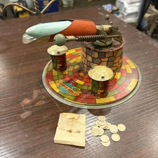 Vintage Metal Tin Toy SPUTNIK SPACE ROCKET TOY MADE IN ARGENTINA *