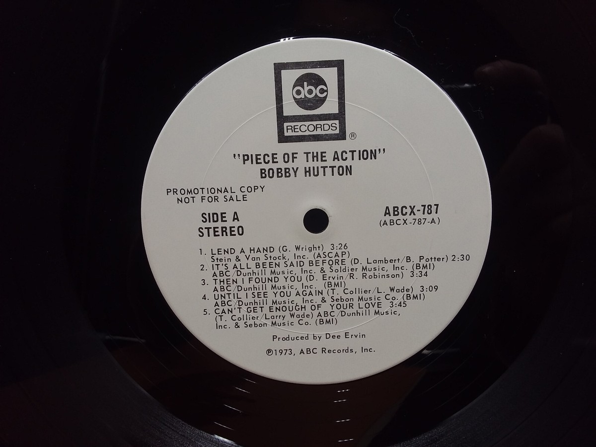 Bobby Hutton, Piece of the Action, ABC Records, LP, promo | eBay