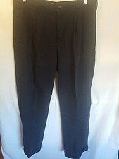 Chaps Men's Navy Blue Slacks Size 36Wx30L Dress Pants Work Slacks Pleated