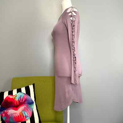 Fashion Nova Lilac Purple Long Tie Sleeve Bodycon Dress Medium | eBay