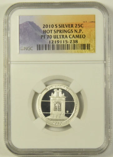 2010-S Hot Springs National Park, AR Quarter NGC PF-70 Ultra Cameo Silver #15238