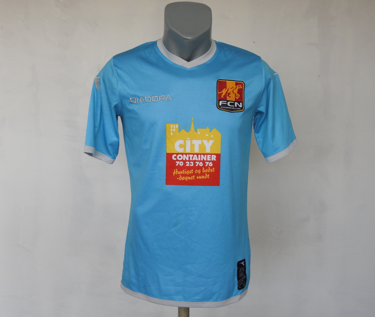 FC Nordsjælland 2013 2014 Away Jersey Diadora Blue Shirt Size S
