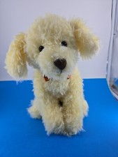 FAO Schwarz Yellow Labrador Lab Dog Bronze Sparkle Bow Plush Stuffed Animal 12