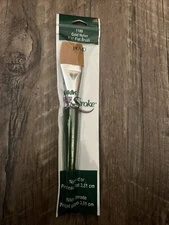 Plaid FolkArt One Stroke Paint Brush 1189 1 1/2”Flat Gold Nylon