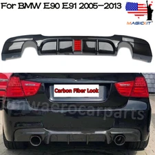 For BMW E90 E91 M Sport Carbon Fiber Look F1 Look Rear Sport Bumper Diffuser Lip