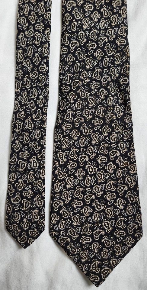 Corbata de hombre Stefano Ricci cachemira negra Foto 3 de 4