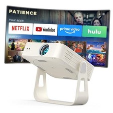  Officially-Licensed App  Auto Focus White Smart 1800 ANSI White Projector