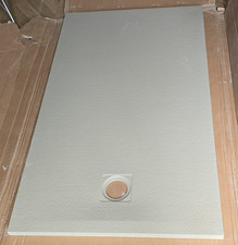 RAK Ceramics Non-Slip Stone Resin Shower Tray 140x80cm Cappuccino