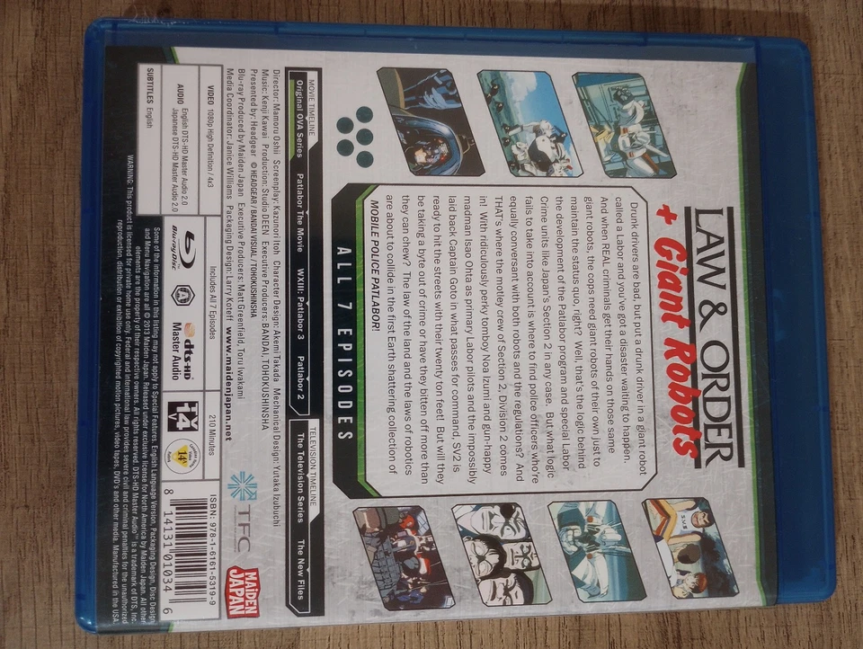 Patlabor: The Mobile Police - The Original OVA Series (Blu-ray) Maiden Japan OOP - Image 4 of 4