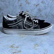 Vans Old Skool Men's Size 11 Shoes Black Gray Suede Comfort Casual Low Sneakers