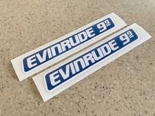 Evinrude 9.9 HV Vintage Motor Tarrat 2-pak Vinyl FREE SHIP + FREE Fish Decal!