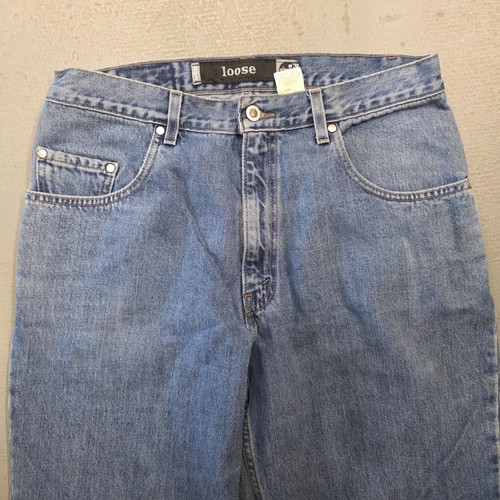 Vintage Levis SilverTab Jeans Mens 34x36 Blue Loose Fit Denim Pants 90s Y2k - Picture 2 of 8