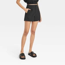 Women's High-Rise Tailored Shorts - A New Day