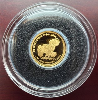 999 Gold 1/2 Gramm Münze 5 Dollars Cook Islands 20 Years Eagle 2007 Gold