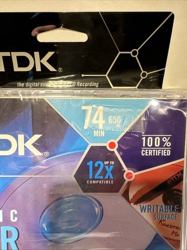 TDK Music CD-R Digital Audio Recorders CD's 74 Min, 3 Pack New Factory Sealed - Picture 2 of 6