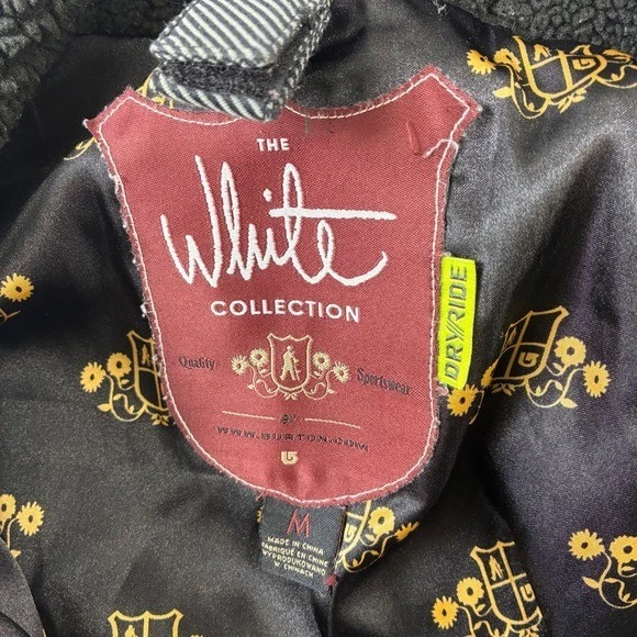 Burton The White Collection Para Hombre Gris Medio Chaqueta con Capucha Abrigo Aislante Esquí Foto 3 de 4