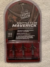 Trophy Taker Shuttle T-Lok Maverick Broadhead  100 Grain 3 Pack 