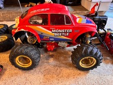 Tamiya Monster Beetle 1980’s vintage, with spare chassis, wheels, servos etc.