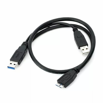 USB 3.0 Y-Cable USB 3.0 Type B Micro Male to Type A Male USB Power Supply Cable