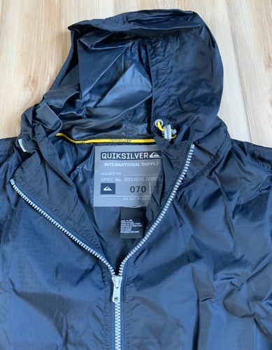Chaqueta cortavientos vintage Quicksilver Nylon antidesgarro para hombre L con capucha envío gratuito - Imagen 2 de 9