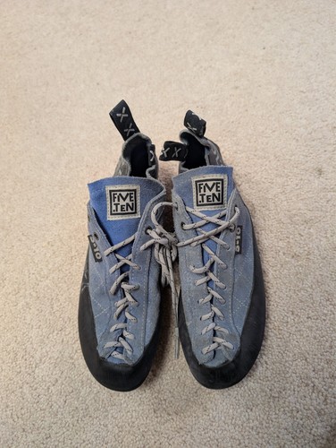 Five Ten 5.10 Stealth C4 Rock Climbing Shoes Blue Suede USA Women's Size 8.5