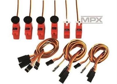 Multiplex / Hitec RC ServoSet Heron mit Verlängerungskabeln / 65170