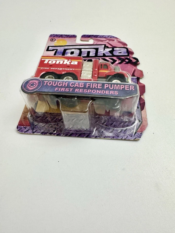 Tonka Metal Diecast Bodies Tough Cab Fire Pumper First Responders Aged Card - Image 3 of 4