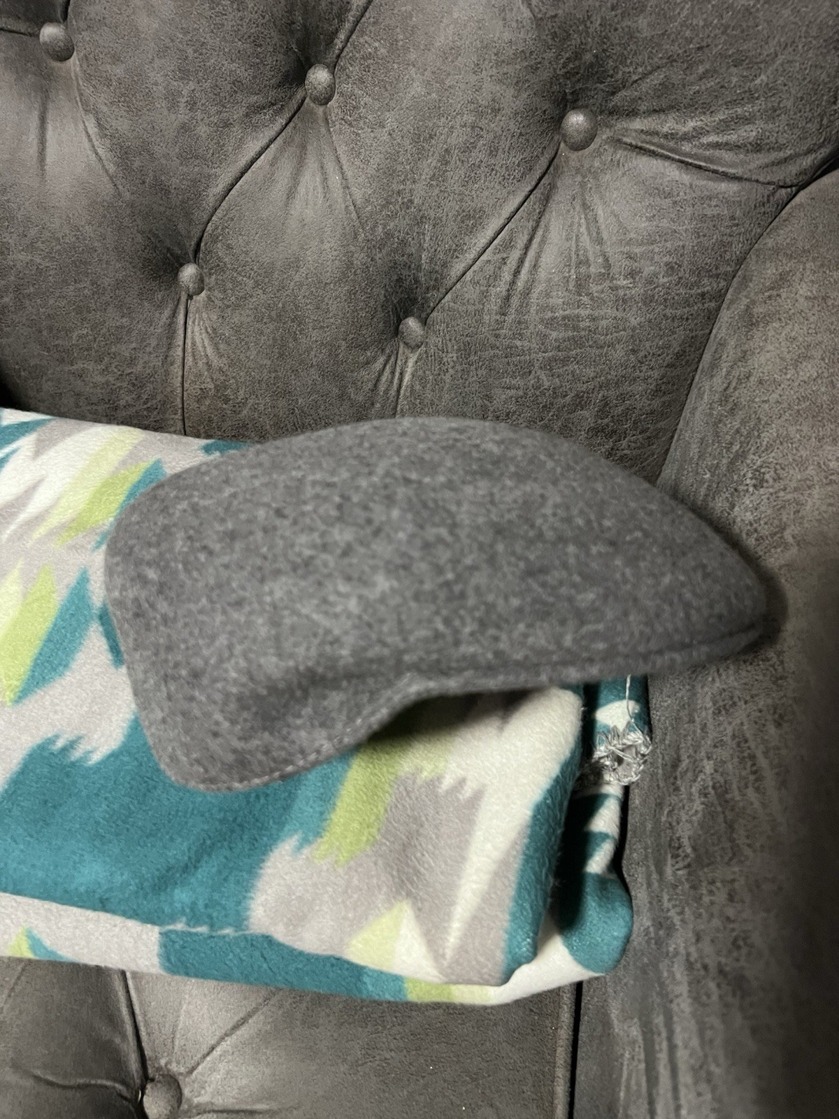 Pendleton Driving Cap 100% Wool Gray Size Medium - image 1