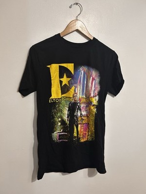 Elton John Large T-Shirt Tour Farewell Yellow Brick Road 2018  Black Shirt M 