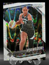 A'ja Wilson 2025 Panini Prizm WNBA White Seismic Prizm #76 Aces