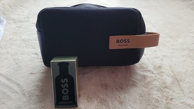 Boss  Bottled Absolu 50ml Herrenduft + Boss Parfums Kulturtasche Schwarz/natur