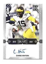 Chris Hinton AUTOGRAPH Michigan Wolverines 2022 Leaf Draft #BA-CH1 AUTO Football